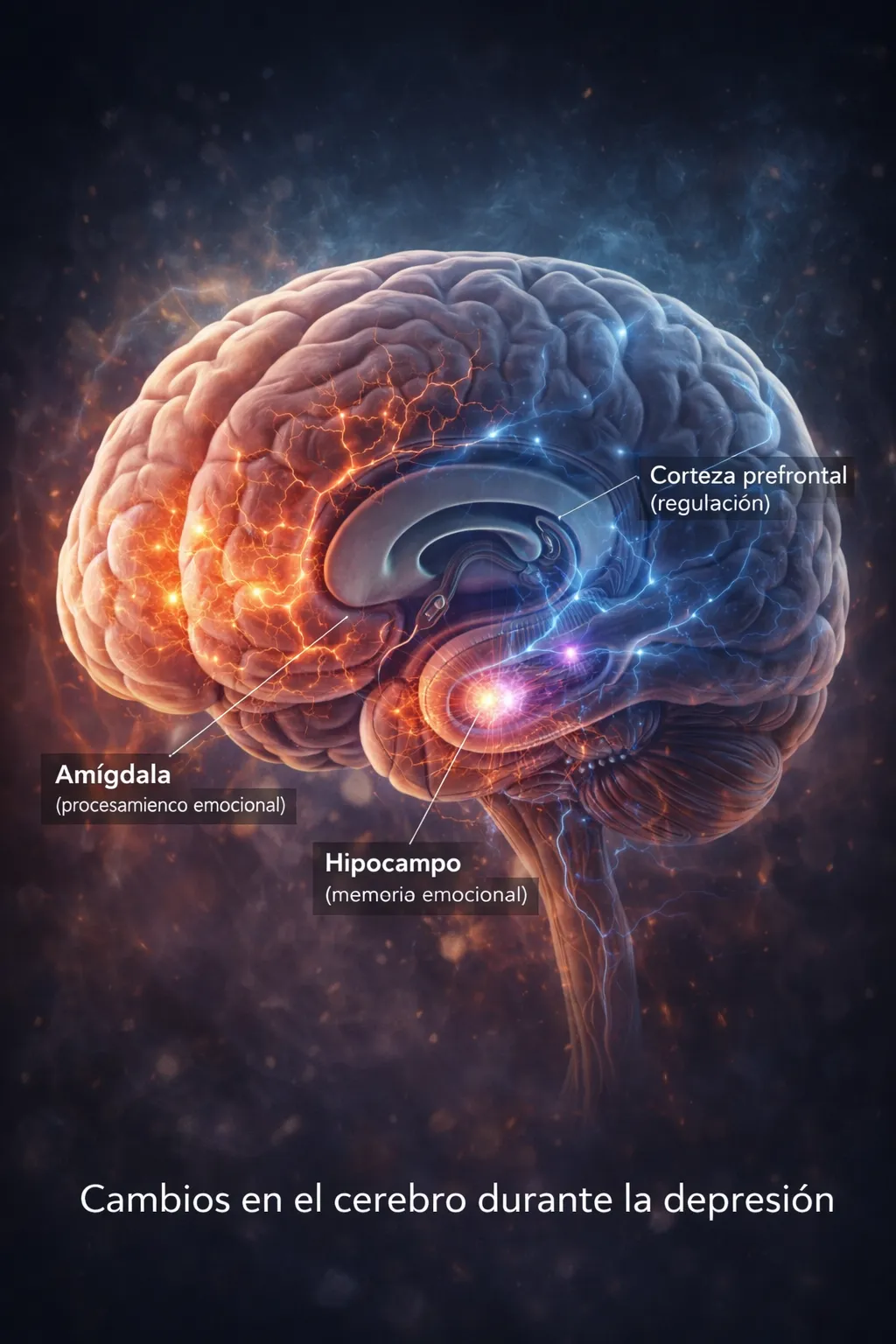 cambios en el cerebro durante la depresión